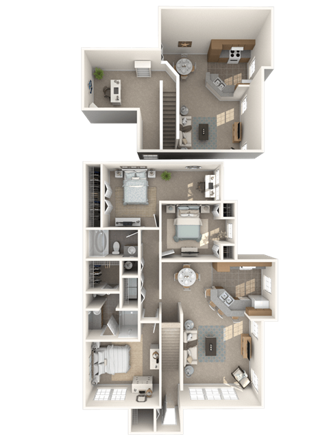 St Kitts with Loft Floor Plan  at Bay Harbor, Fort Myers, FL